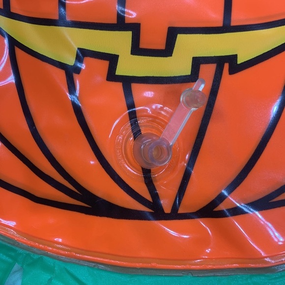 Inflatable Pumpkin with Streamers  30" vintage Kmart new open box - Picture 5 of 11